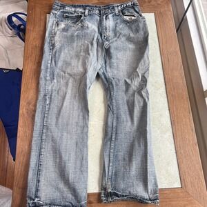 Flypaper Retro Y2K Bootcut Denim Jeans Dark Wash Men's Regular Fit W36 L32